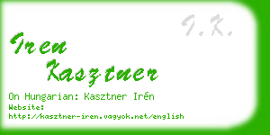 iren kasztner business card